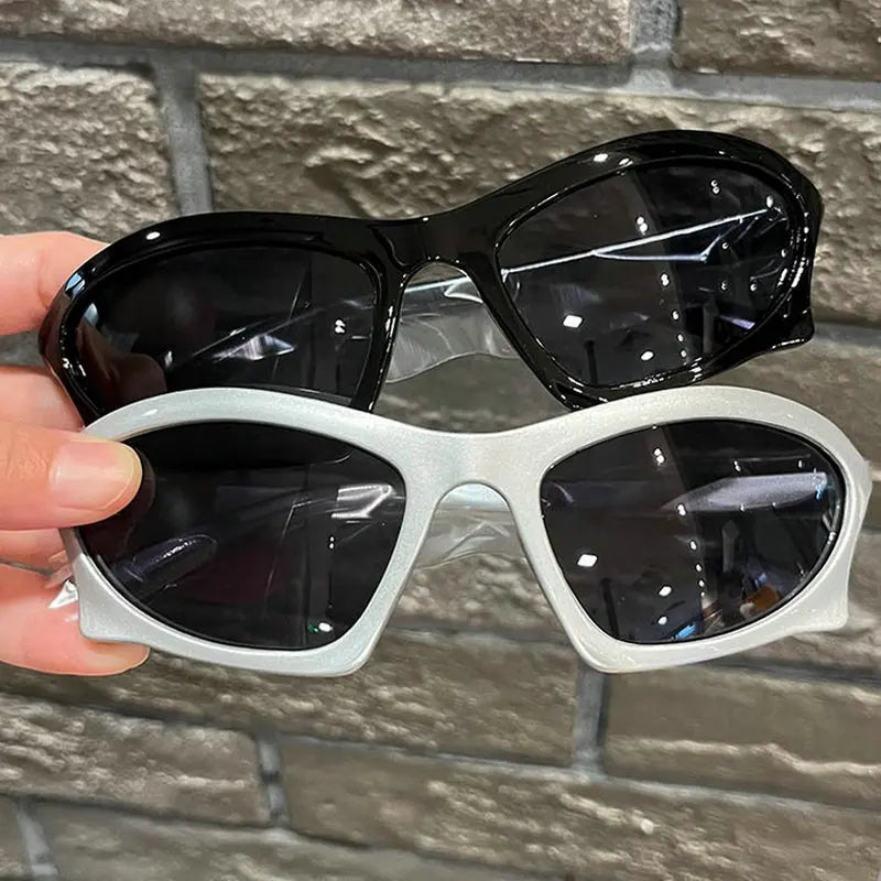 Vintage Steampunk Sunglasses Men Women Fashion Punk Irregular Y2K Mirror Shades Rideing Eyeglasses Eyewear Sun Glassses UV400
