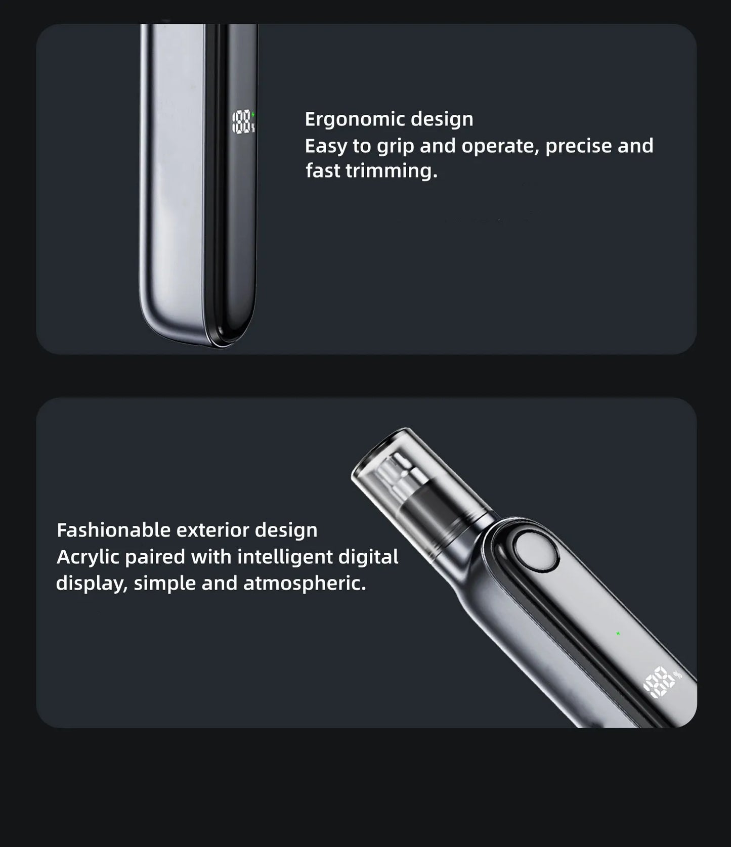 2024 New Xiaomi Mijia Nose Hair Trimmer USB Charging LED Display High Quality Electric Portable Men Mini Nose Hair Clipper