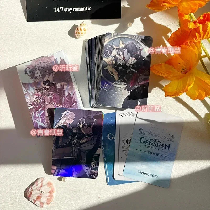 Hot Game Impact 50PCS/Set Decor Laser Lomo Card Photocard HD Double-sided Small Album Photo Card For Fans Collection Postcard