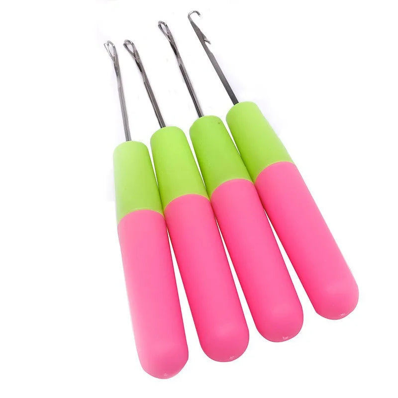 Crochet Hook Plastic Crochet Hook Needle For Hair Weaving Hook Needles 10/15 Pcs Dreadlock Knit Hair Weaving Crochet Needle Hook