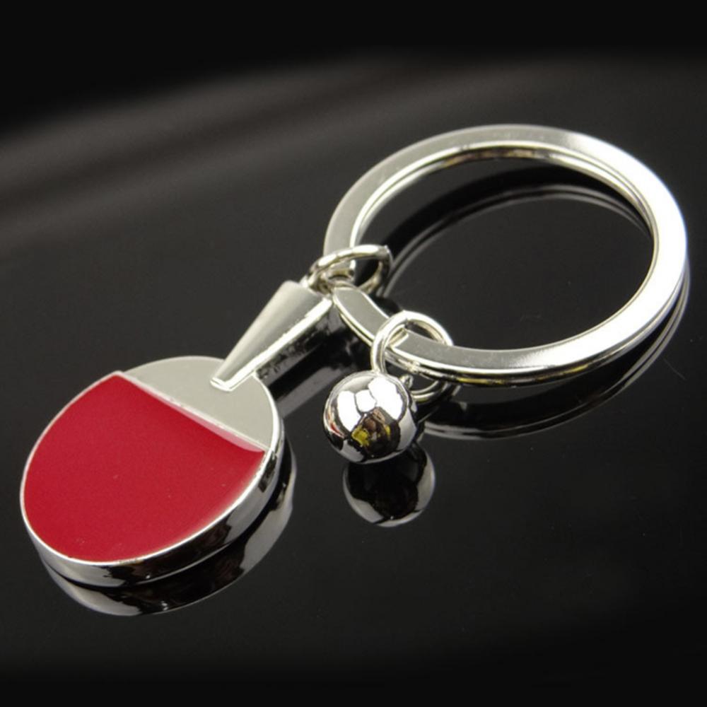 Keychain Key Chain Pingpong Bat Ball Table Tennis Racket Car Decor Ring Gift