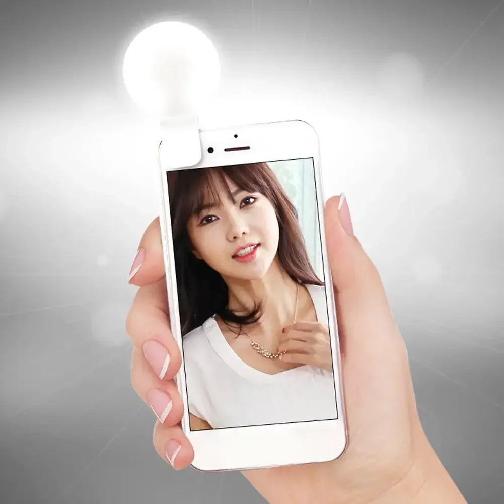 Mobile Phone Fill Flash Lens Ring Light Lamp Portable Clip Three Stop Dimming Mini Durable Practical 10 LED Selfie Ring Beauty