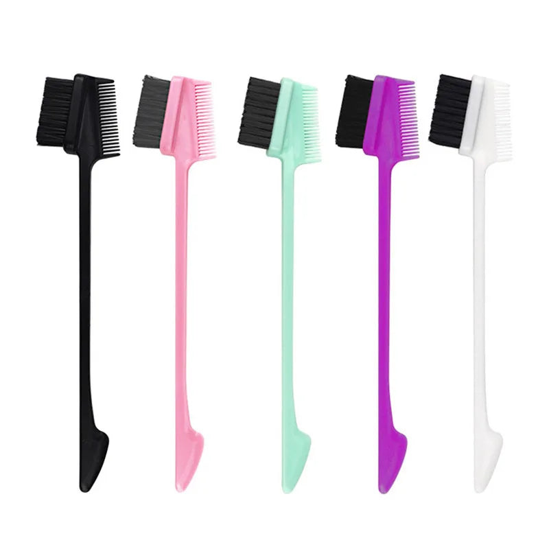 1pc double-sided edge comb control hair brush salon professional accessories 2-in-1 hair styling tool Special for real hair wigs