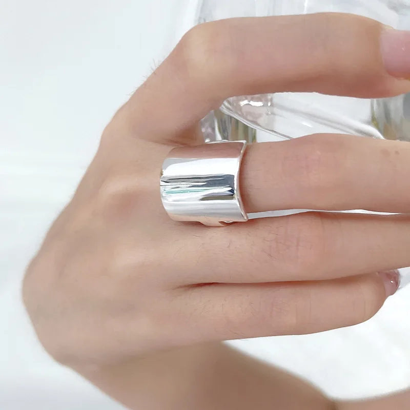 XIYANIKE Hip Pop Irregular Texture Wide Open Rings for Women Men Korean Fashion Punk Jewelry Couple Gift Party кольцо женское