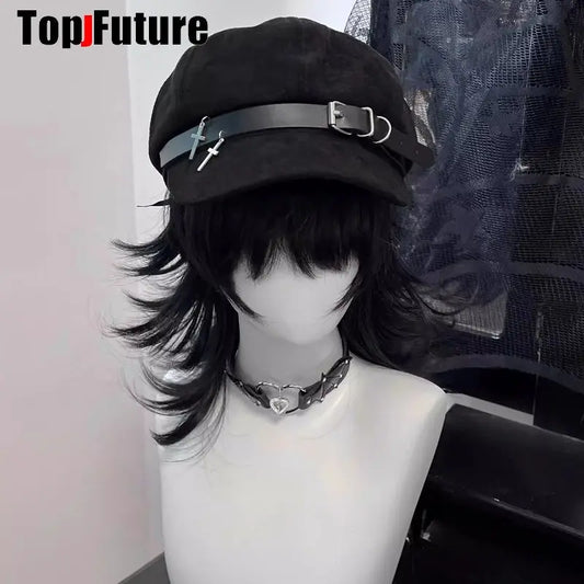 Wholesale Custom Make Customized Women Harajuku Gothic Lolita Beret hat Cap Y2K Girl  bow Punk Lace handmake decorative Sun hats
