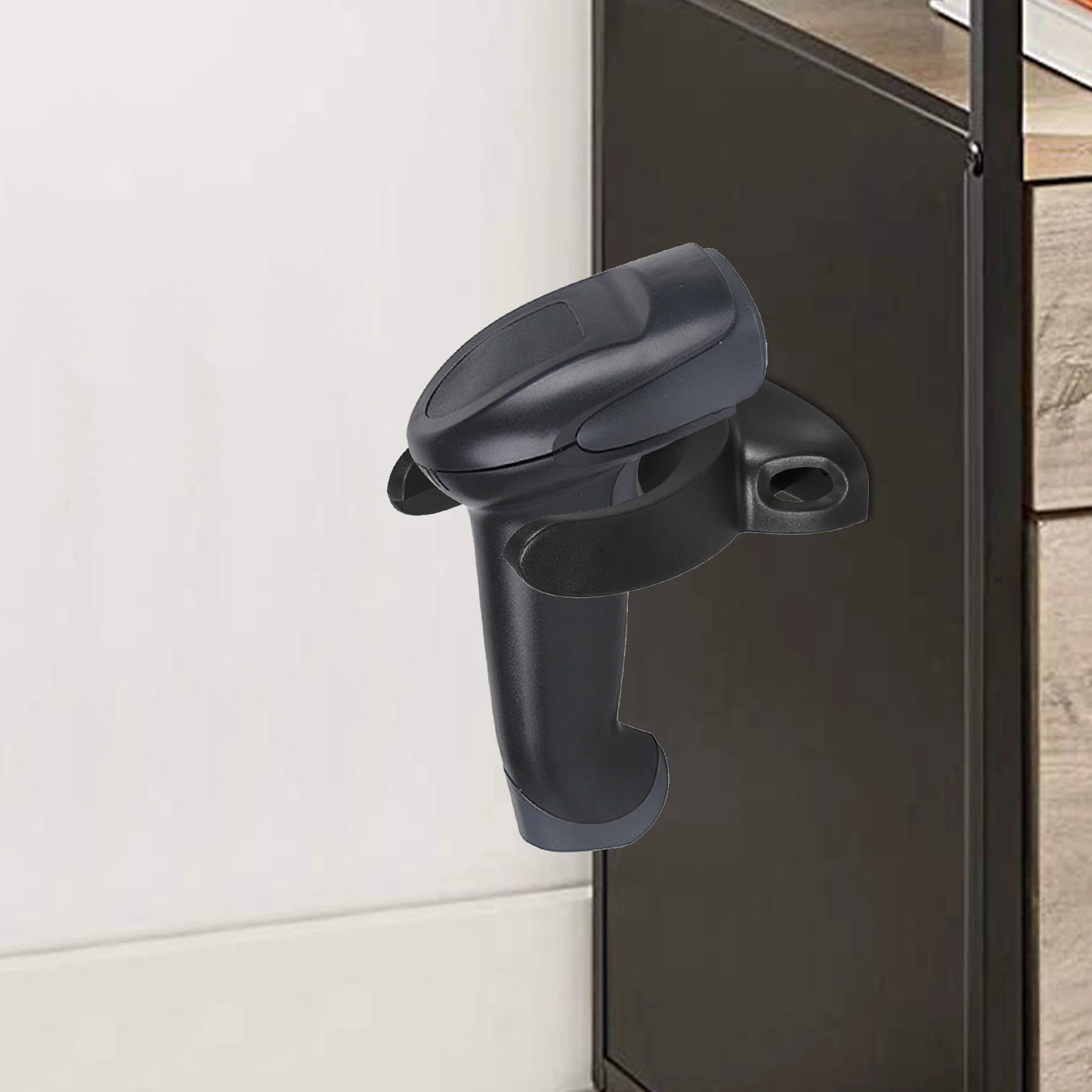 Barcode Scanner Holder Wall Mount Stand Secure Fit Various Models Flexible Design Easy Setup Office Warehouse Use