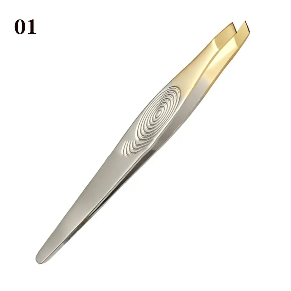 1PC Stainless Steel Slant/Tip/Flat Eyebrow Tweezer for Facial Hair Ingrown Hair Removal Tool Tweezers For Plucking Eyebrows