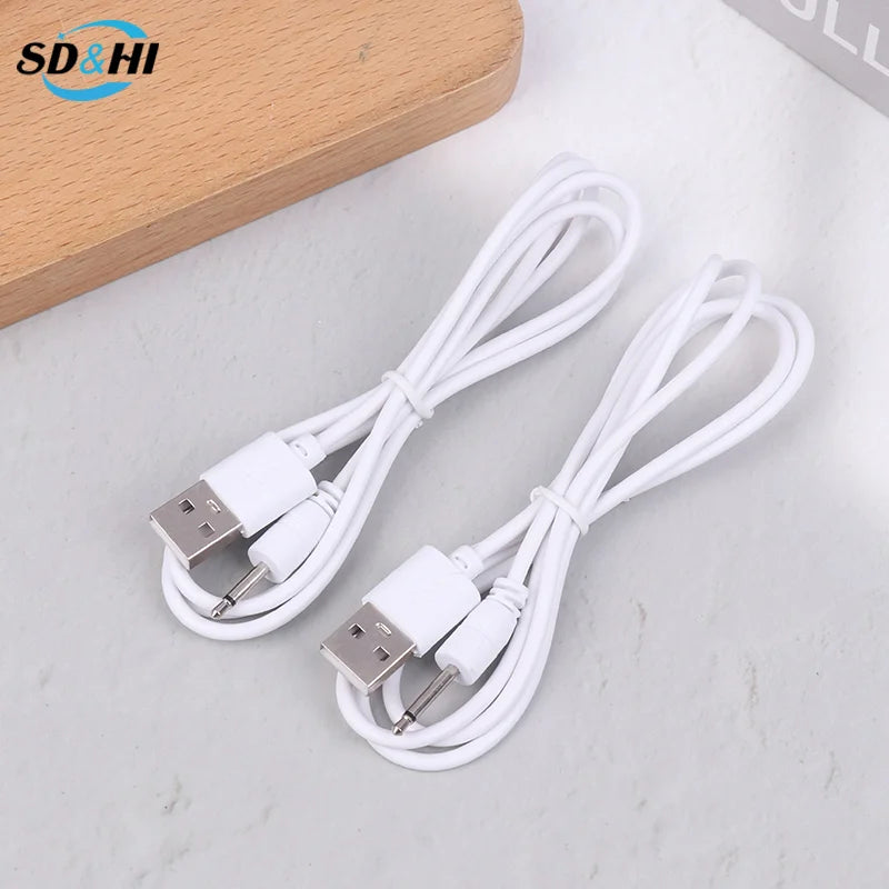 1pcs USB DC 2.5 Vibrator Charger Cable Audio Power Cord For Rechargeable Vibrators Massagers Accessories USB Power Supply