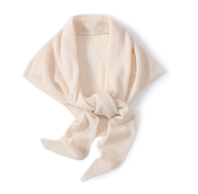 2024 Trend Large Triangle Shawl Scarf 100% Wool Women Knitted Accessories Cape Casual Soft Warm Cappa Cozy Black Gray Red