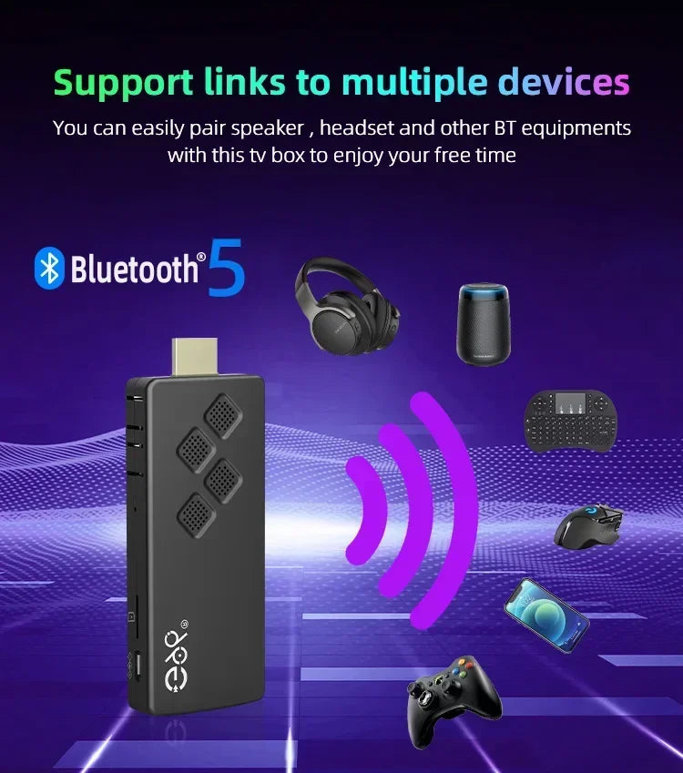 G96 H313 2GB RAM 16GB ROM TV Stick 4K Android 10 Dual Wifi IPTV ATV UI Fire Sticks Alexa Voice Remote TV Box 4K Smart Box