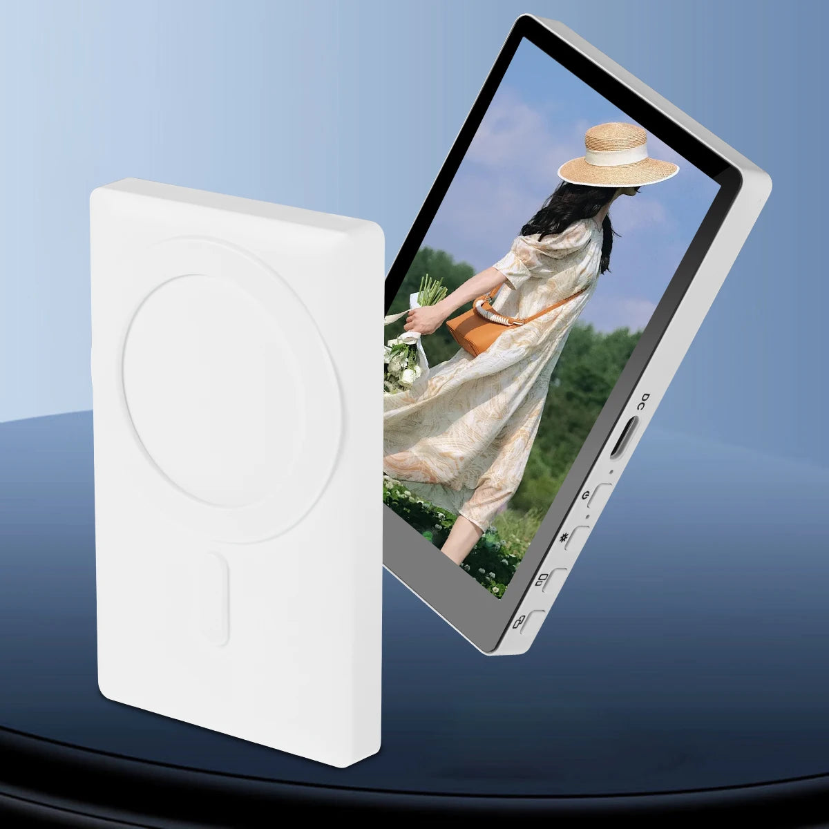 Wireless Magnetic Mount Vlog Selfie Monitor Screen Phone Rear Camera Selfie WiFi Bluetooth Connection for Selfie Live Vlog