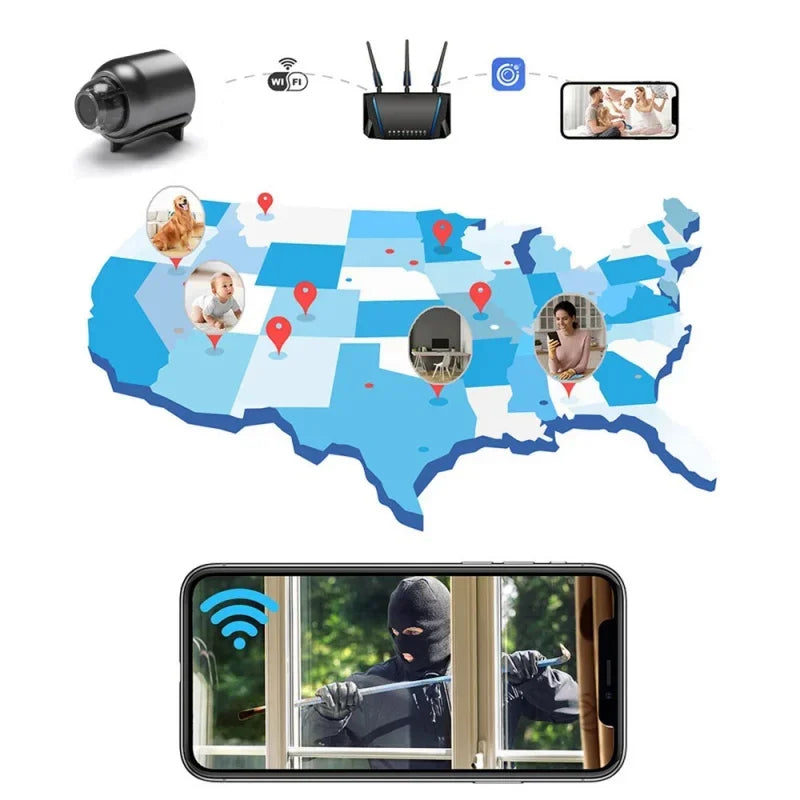 New X5 Camera Wireless 1080P Night Vision Cam Surveillance Security Video Motion Detect  Camcorder Mini Cam Monitor Smart Home