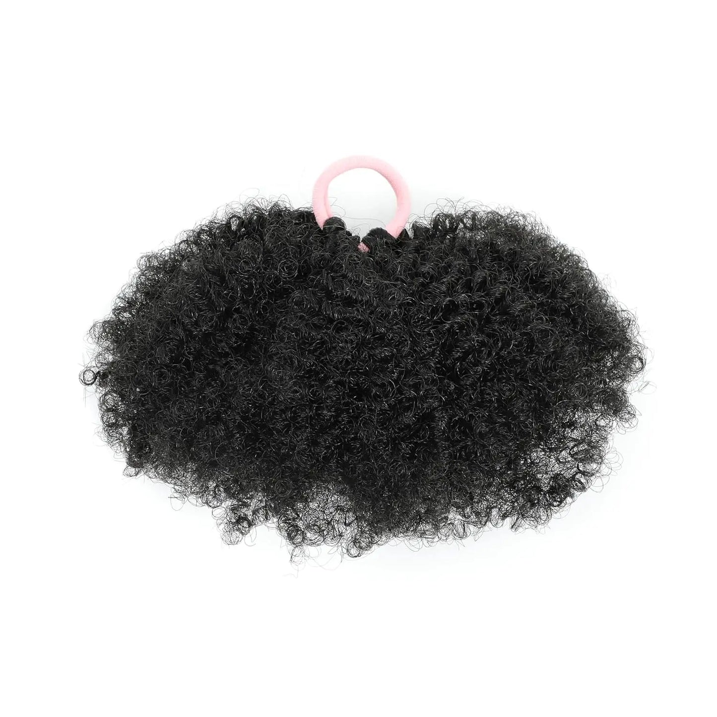 Kids Puff Ponytail Extensions 2Pcs Synthetic Small Afro Kinky Curly Hair Bun For Little Girls Comfortable Lightweight Hairpieces