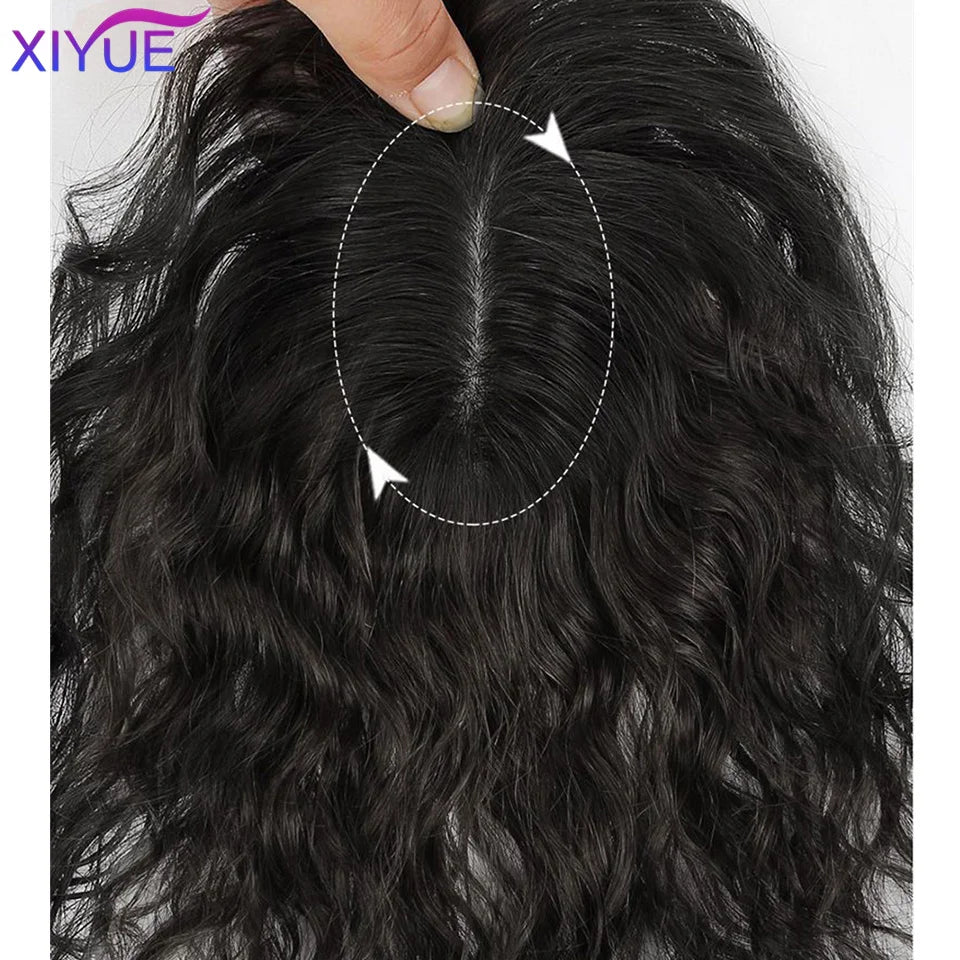 3D Bangs Invisible Seamless Head Hair Water Ripple Hair Air Bangs Head Overhead Natural Invisible Replacement Cover White Hair