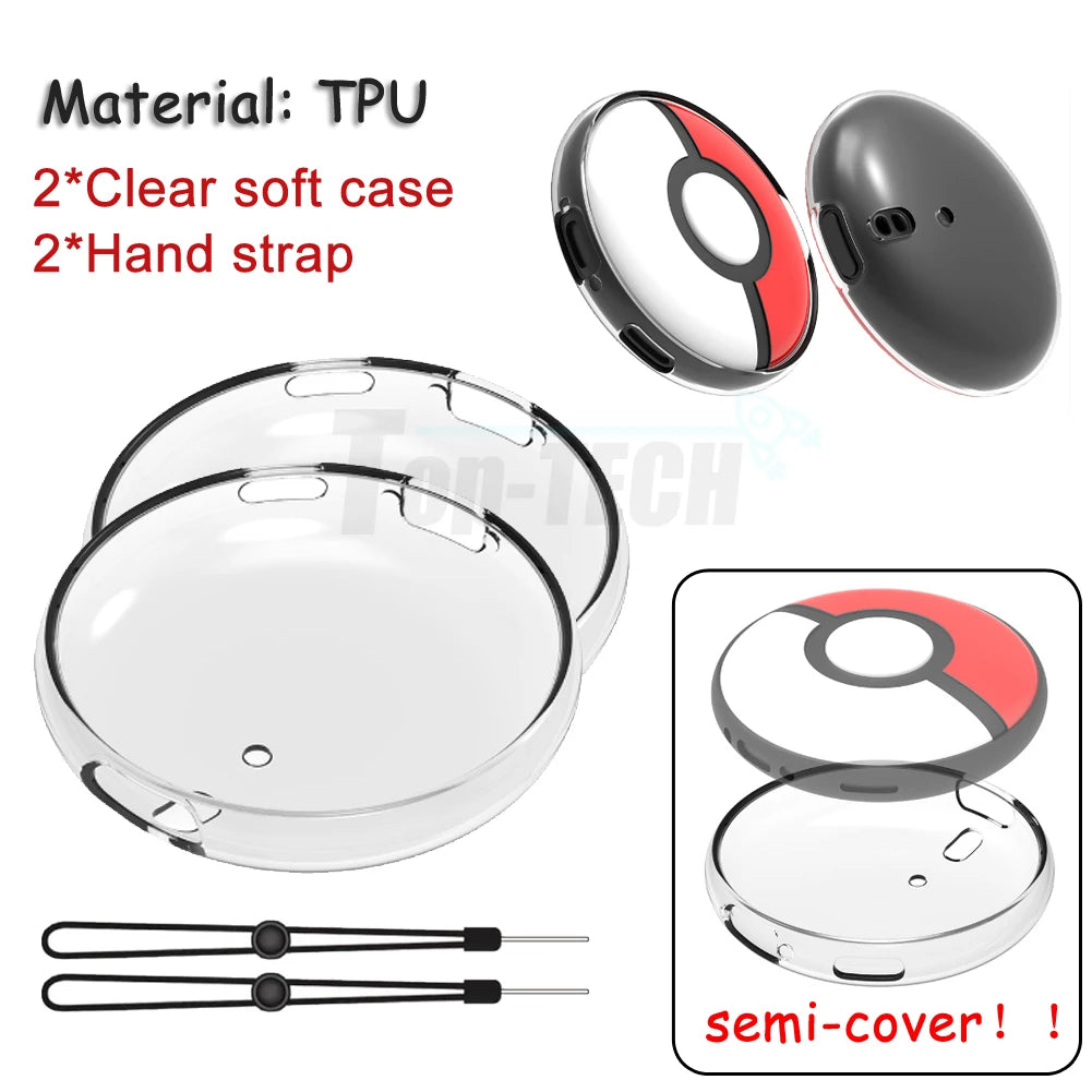 1-3pcs Silicone Protective Cover Hard/Soft Shell Case for Pokemon Go Plus Transparent Protector PC / TPU Sleeve Game Accessories