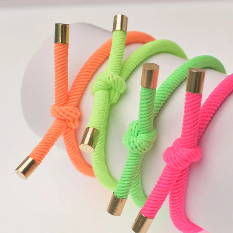 10Pcs Women Rubber Bands Hairband Tie for Weaving Elastic Nylon Hair Bands Girl Hairstyle Fashion Women's Accessories
