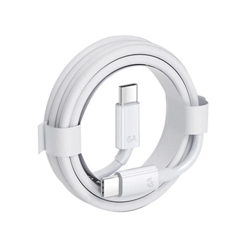 66W 6A Fast Charging USB Type C Cable For  Xiaomi 13 Huawei  P30 Notebook Dual USB C Fast Charger Cable Data Cables