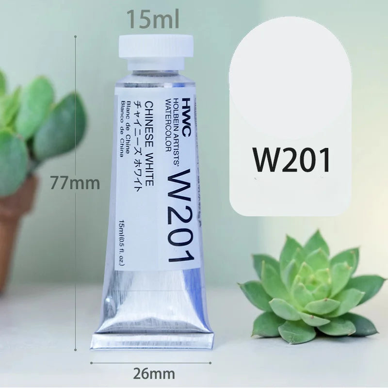 15ml Holbein Liquid Tube Packaging Watercolor Pigment Art Students Outdoor Sketch Speciality Painting Colored Fill Materials