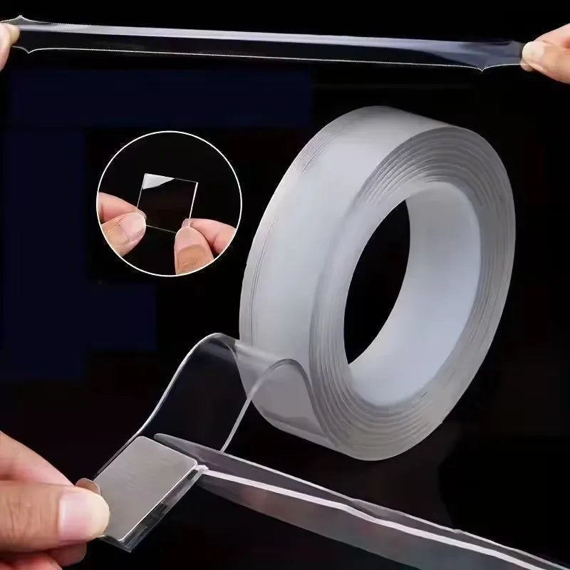 Nano Double sided Adhesive Tape Extra Strong Waterproof Transparent Traceless Tape Thickened Reusable Decorative Tape Home Tools