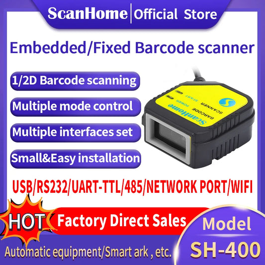 Embedded Barcode Scanner BarCode Reader code reader fixed Mounted code Engine Module USB 1D/2D QR PDF417Code ScanSH-400
