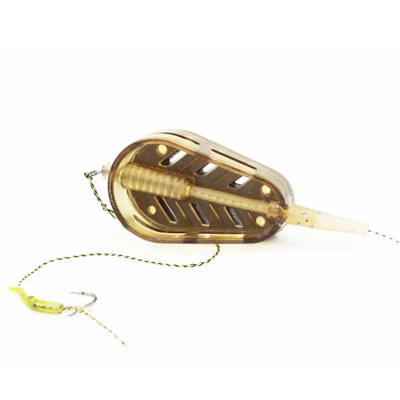 5Pcs Outdoor Fish Tackle Inline Method Feeder Mould Bait Thrower Bait Plumb Set Carp Fishing Bait Holder Tool Accessory