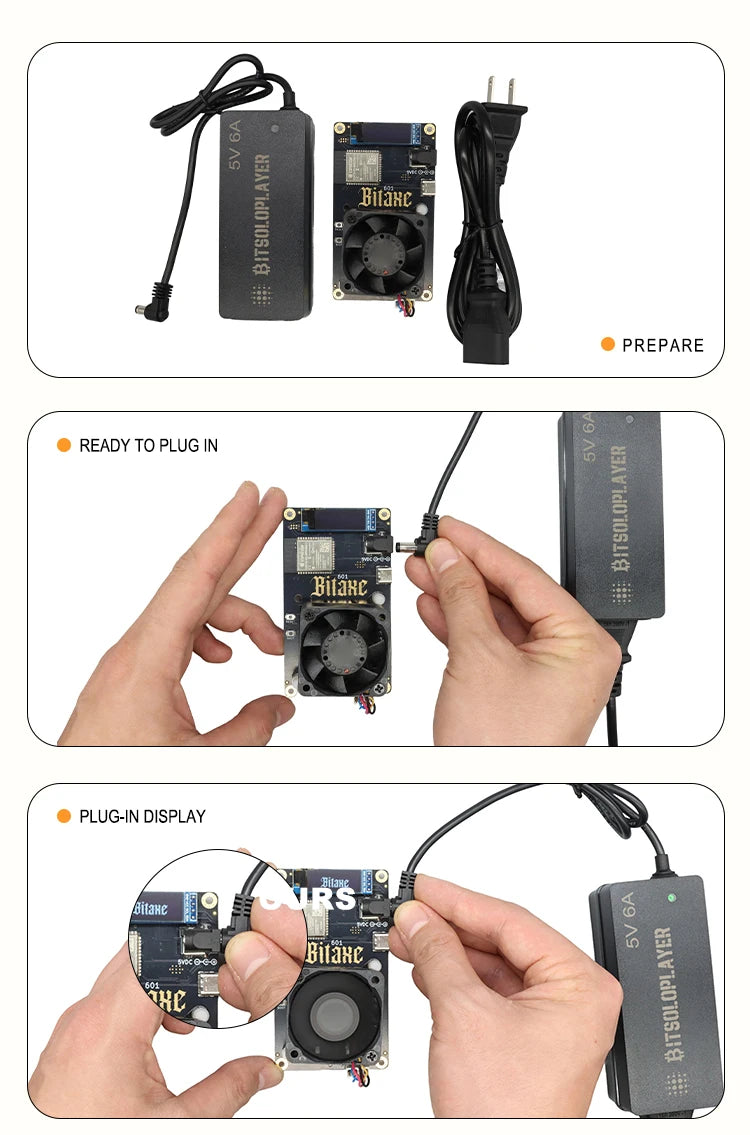 2025 Latest Bitaxe Gamma 601 1.2th/s 18W Open Source Bitcoin Miner With Power Supply