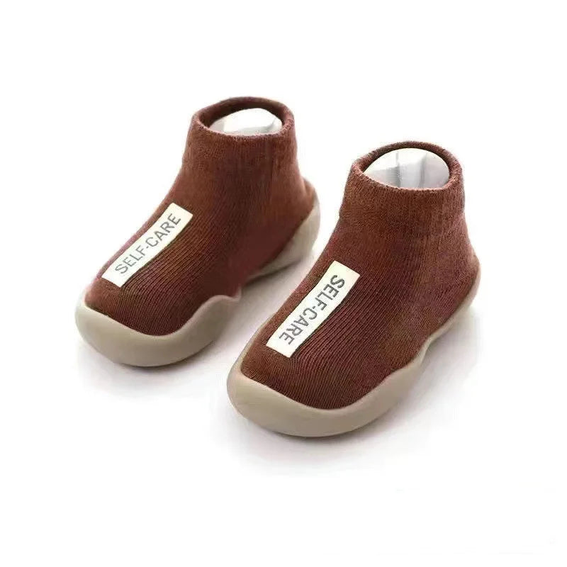 Newborn Baby Walking Shoes Sock Shoes First Walker Shoes Toddler Infant Toddler Boys Girls Kids Soft Sole Floor Shoes Non-Slip