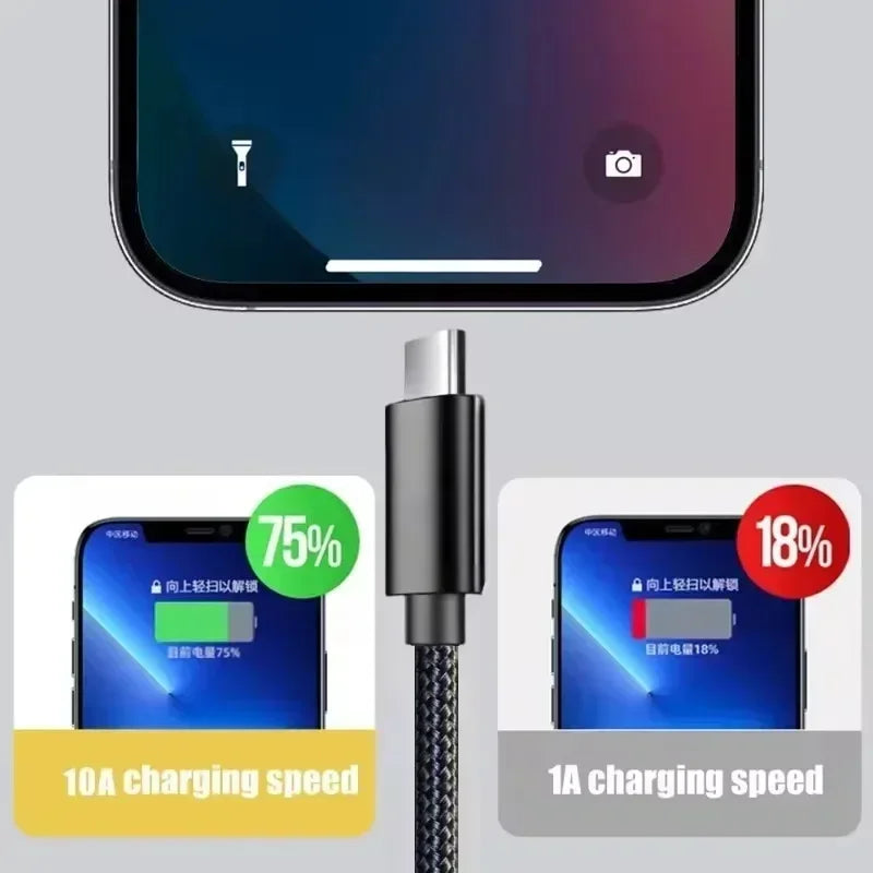 120W USB To Micro Type C Super Fast Charging Cable for Android Samsung Xiaomi Data Cable USB To TypeC Micro Charger 1M 1.5M 2M