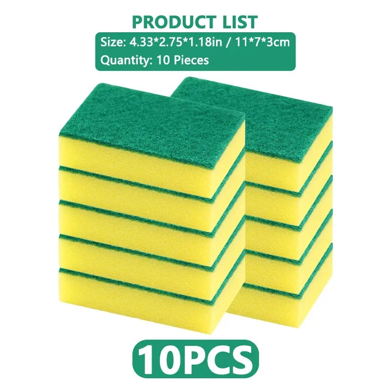 Dishwashing Sponge Reusable Kitchen Cleaning Scouring Pad Washable Scrub Sponge Eco Non-Scratch for Washing Dishes Magic Sponge