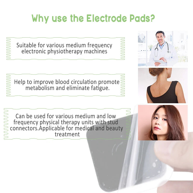 10/20PCS Electrode Pads Gel For Tens Acupuncture Physiotherapy Machine Slimming Pulse Ems Muscle Stimulator Massager Sticker