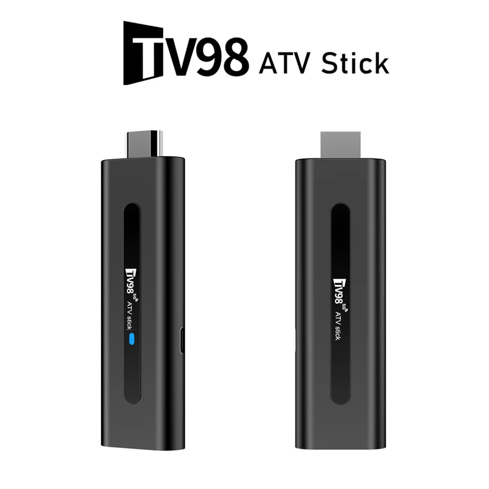 TV98 8K ATV Smart TV Stick BT5.0 Android 14 ATV Allwinner H618 2.4G 5G Wifi Support OTA 4K Player 2GB 16GB Voice remote TV Box
