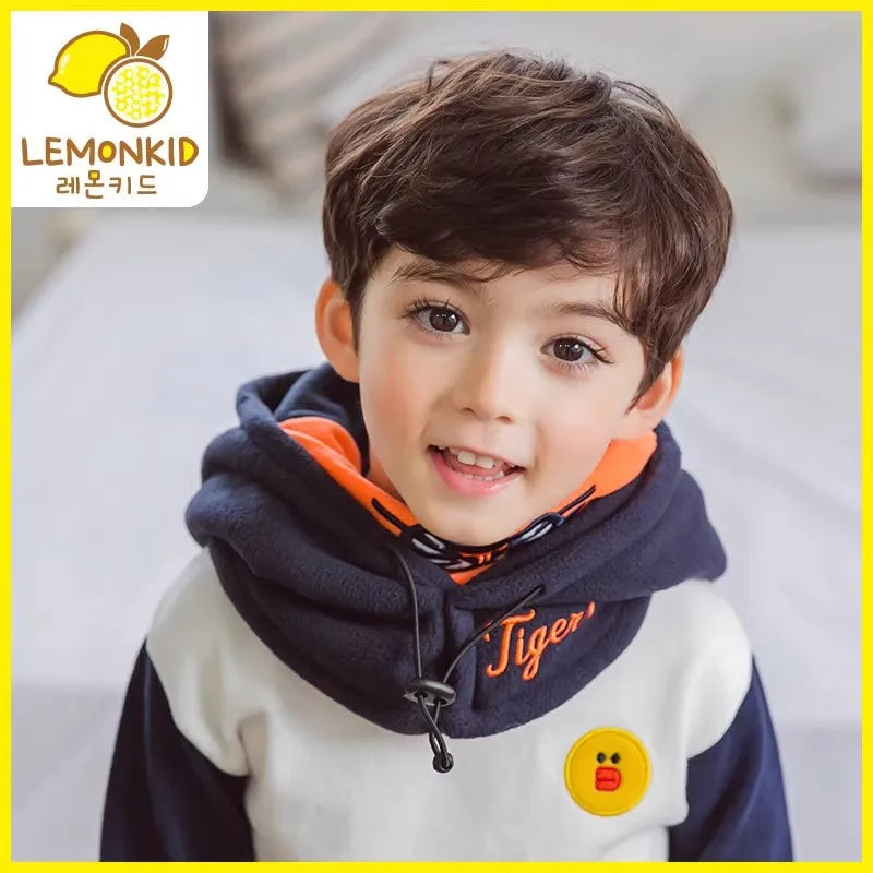 Lemonkid Kids Cartoon Animal Masked Hat Children Autumn Winter Warm Caps Child Girls Beanie Hats Boys Cycling Windproof Cap