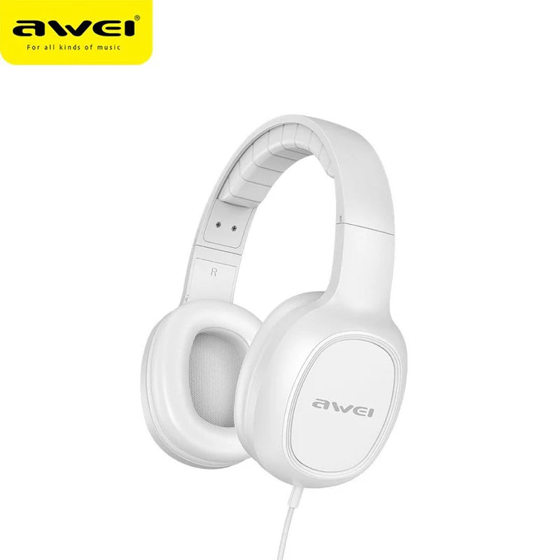 Awei GM-6 Wired Professional Headphone with Wire Control Game Wired Headset With Mic 3.5mm AUX Plug For PC Computer Laptop