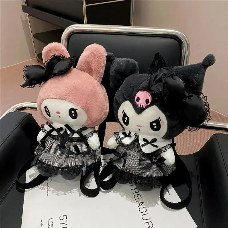 Wholesale Sanrio Plush Kuromi Backpack My Melody Backpack Shoulder Bag Kawaii Plush Toys Lolita Daypack Plushies Doll Girl Gift