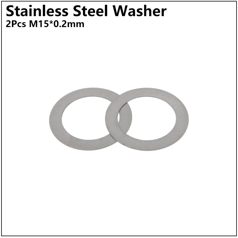 HEPPE MTB Road Bike Thru Axle Washer M12 M15 Axle Spacer Bike Hub Tube Shaft Skewer Spacer 0.5/1/2/3/4/7.5mm Thickness