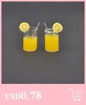 10pcs/Lot 1/12 Mini Tableware 1:12 Dollhouse Miniature Figure Fork Pot Kitchen Set Food Toys Accessories Dolls Pretend Play Toys