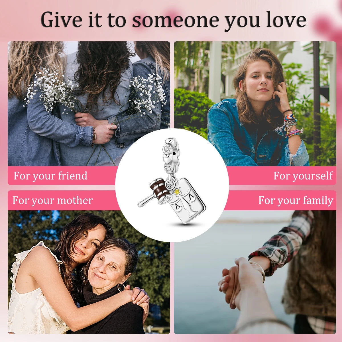 925 Silver Plated Firefly Pizza Cake Charms Fit Original Pandora Bracelet Making Fashion Jewelry