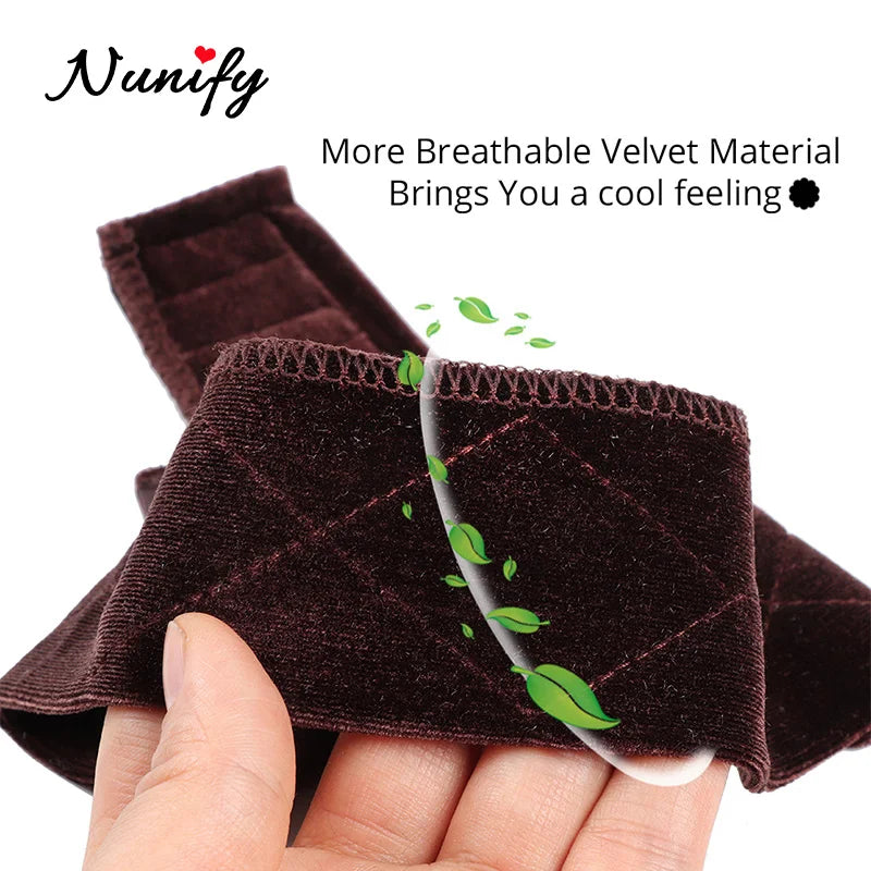 Nunify Non-slip Soft Velvet Women Wig Grips Headband Adjustable Wig holder Velvet Wig Accessories Grip Scarf Headband