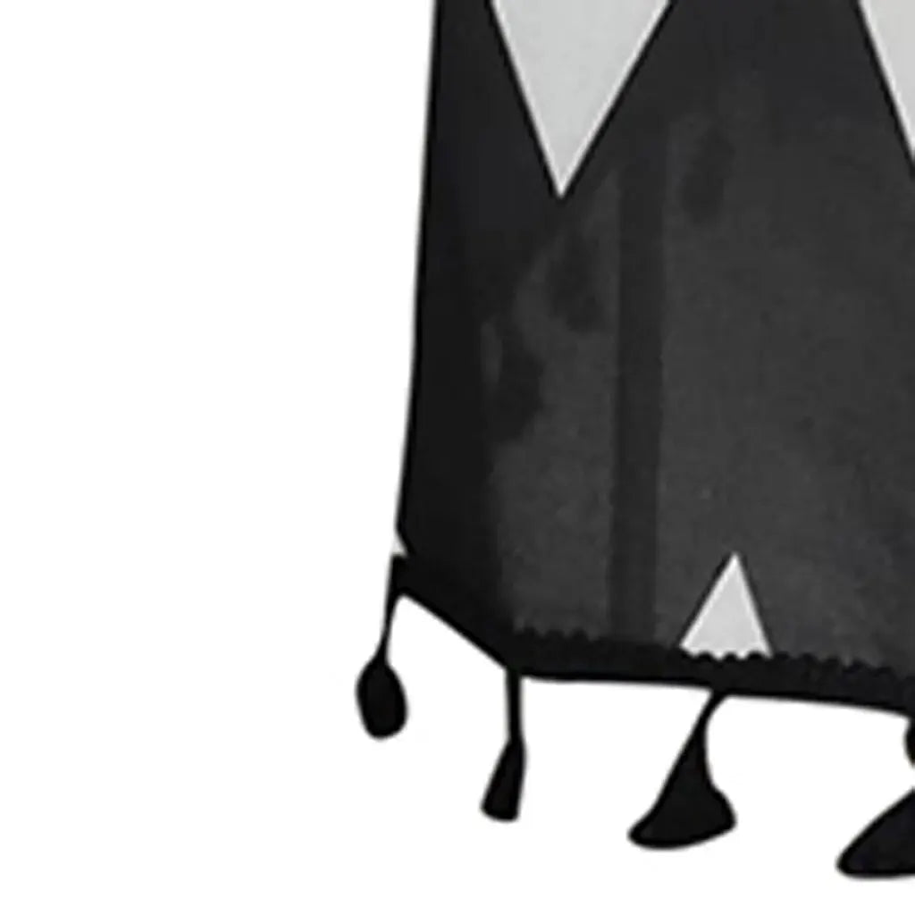 Women Summer Sexy Wave Pattern Tassel Strap Sleeveless Holiday Dress