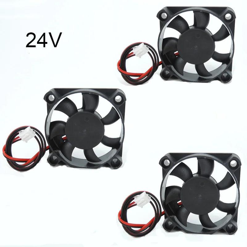 DC 5010 5V/12V/24V Computer CPU Cooler Mini Cooling Fan 50MM Small Exhaust Fan for 3D Printer 2 pin 50x50x10mm A7