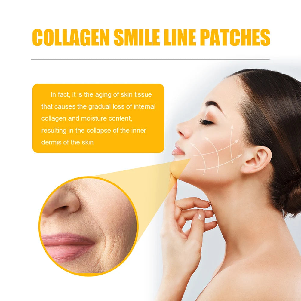 10pcs/Box Forehead Line Removal Patch Nasolabial Folds Collagen Wrinkle Face Patch Anti-Aging Face Lift Beauty Skin Care Pad