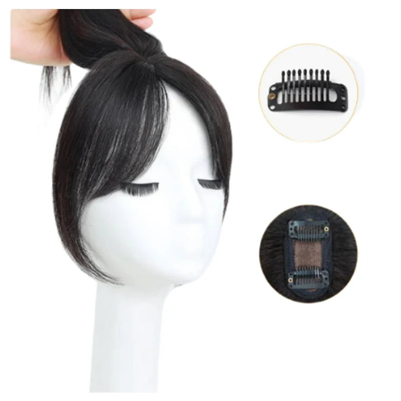 Synthetic Bangs Wig Realistic Bangs Hairpiece Natural Wispy 3d Bangs Hair Extensions for Women