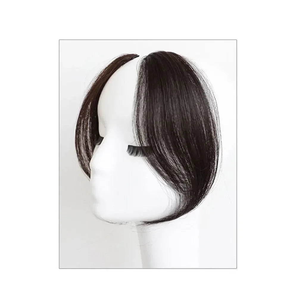 Synthetic Hair Bangs Side Fringe for Women 3D Middle Part False Bangs Clip-in Extensions Invisible Hairpieces Natural Bangs
