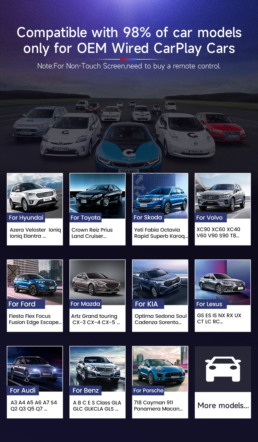 2024 HEYINCAR CarPlay Smart Ai Box Android Wireless CarPlay Android Auto Adapter For Netflix For YouTube car intelligent systems