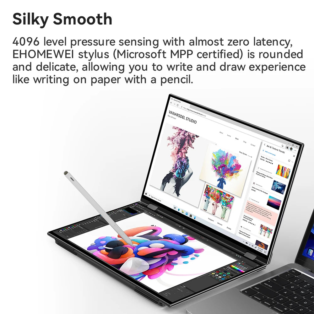 EHOMEWEI Dual Screen Portable Monitor X Series Drive-free Phone-touch FHD 2K 15.6“  16“ For Laptop Windows Macbook