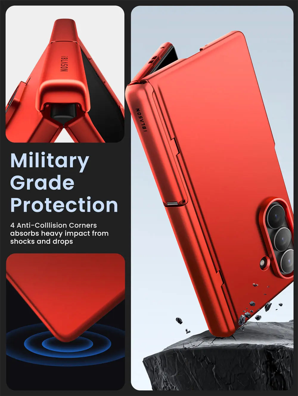 For Samsung Galaxy Z Fold 7 Case I-BLASON Cosmo Full Protective Hinge Protection Magnetic Case With MagSafe Stand & S Pen Holder