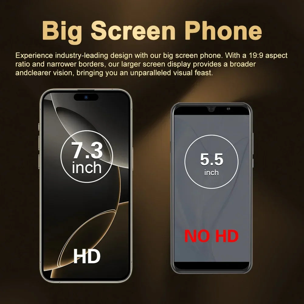 Original Mobile Phones Deals XS16 Pro+ Smartphone 7.3 inch Full Screen 4G 5G Cell Phone 8000mAh Brand New Phones Global Version