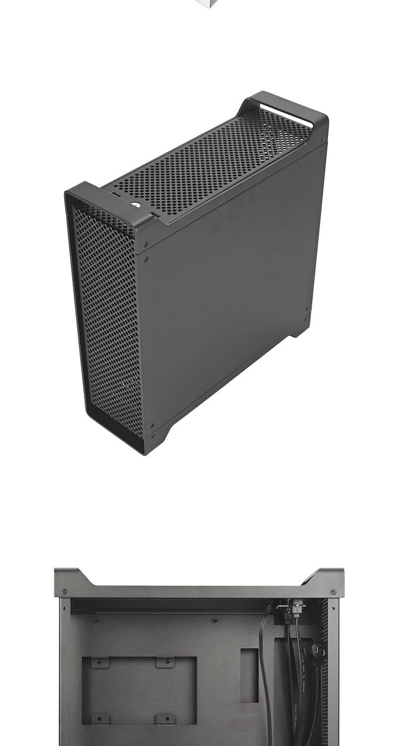 METALFISH G5 Computer Case PC Gamer Micro ATX HTPC Case Desktop Gaming All-aluminum Slim Chassis Supports Knife Card FLEX Power