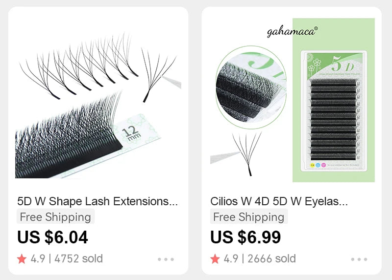 ANNAFRIS W Shape 6D Volume Eyelash Extension False Mink Soft Natural Premade Fans Lash 6D W Shaped Easy Faning Eyelashes