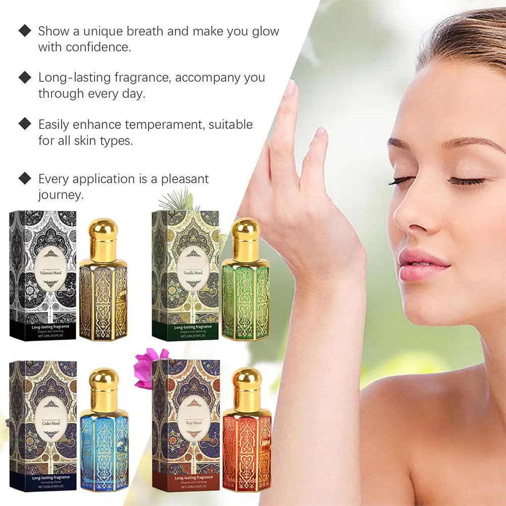 Arabian Perfume Men Charming Perfumes Women Long Lasting Personal Mist Oil Fragrance 4 Smells Stylish Perfume For Hair And Body